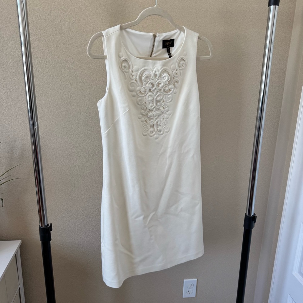 Laundry By Shelli Segal White Embroidered Mini Dress